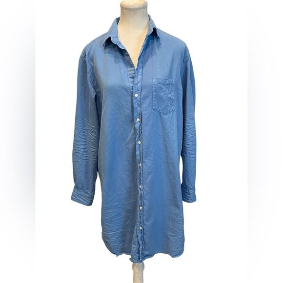 Frank & Eileen Mary100% Cotton Button Up Sz L Shirt Dress